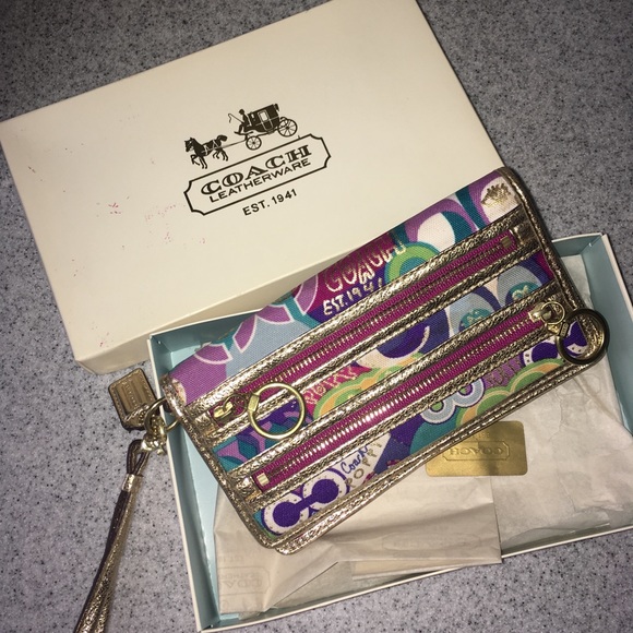 Coach Handbags - Authentic Coach Poppy Wristlet Wallet